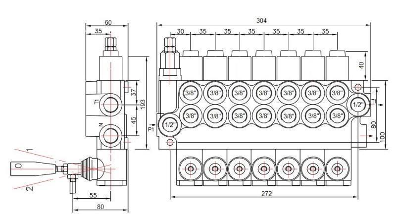 HYDRAULIC VALVE 7xP40